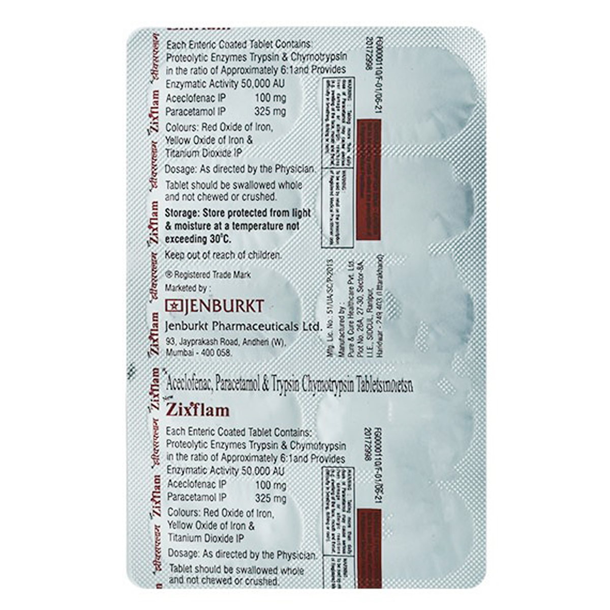 Zixflam New Tablet 10's, Pack of 10 TabletS Zixflam New Tablet 10's, Pack of 10 TabletS