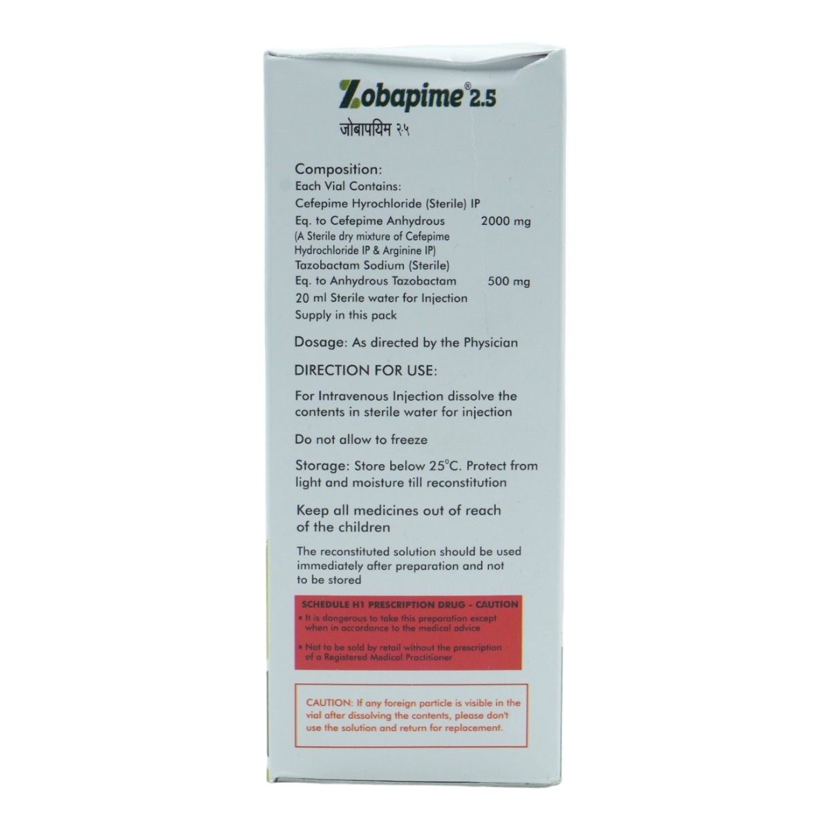 Zobapime 2.5G Injection, Pack of 1 Zobapime 2.5G Injection, Pack of 1