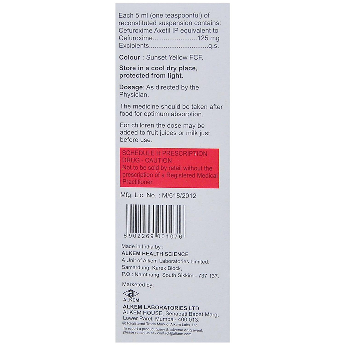 Zocef Syrup 30 ml, Pack of 1 Syrup Zocef Syrup 30 ml, Pack of 1 Syrup