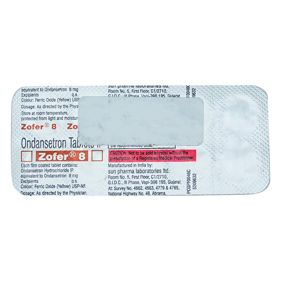 Zofer 8 Tablet 10's, Pack of 10 TABLETS Zofer 8 Tablet 10's, Pack of 10 TABLETS