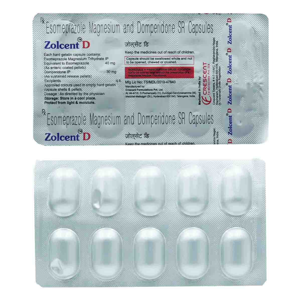 Zolcent D 40/30 Capsule 10's, Pack of 10 CAPSULES Zolcent D 40/30 Capsule 10's, Pack of 10 CAPSULES