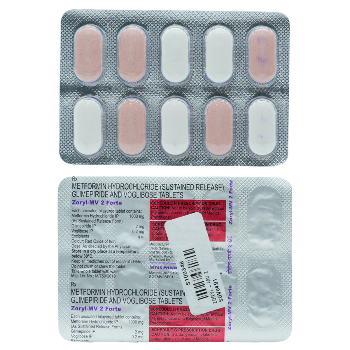 Zoryl-MV 2 Forte Tablet 10's, Pack of 10 TABLETS Zoryl-MV 2 Forte Tablet 10's, Pack of 10 TABLETS