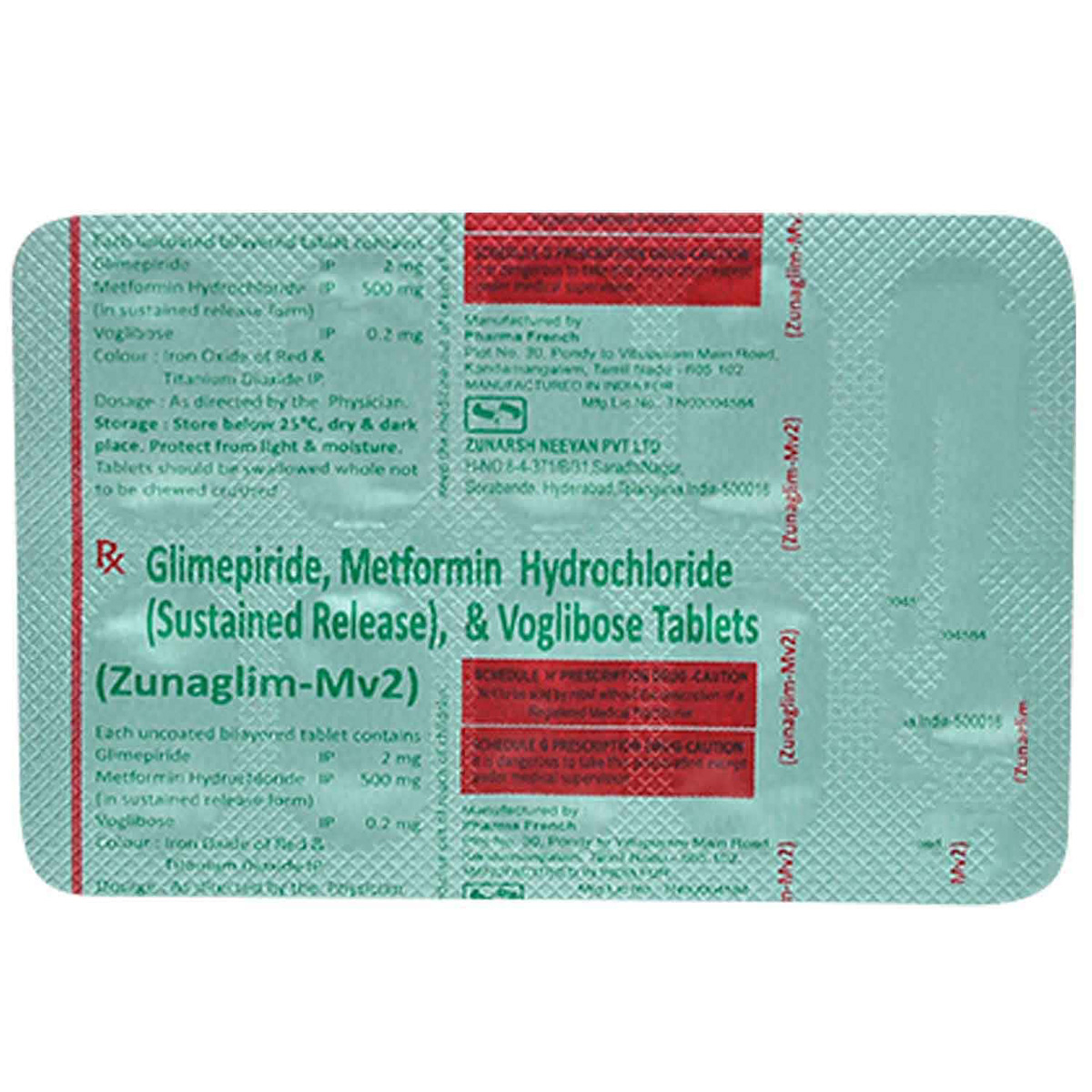 Zunaglim-MV2 Tablet 10's, Pack of 10 TABLET SRS Zunaglim-MV2 Tablet 10's, Pack of 10 TABLET SRS