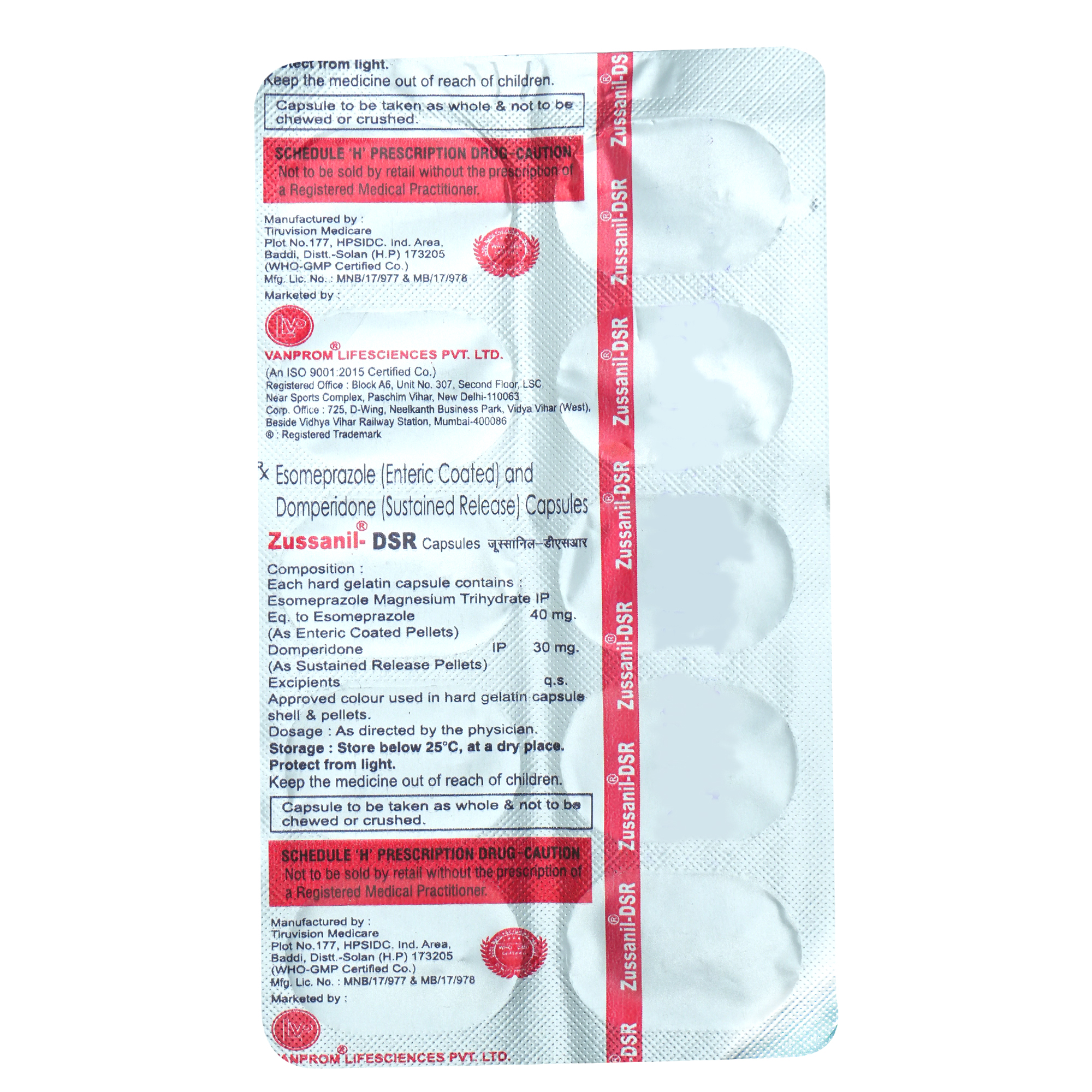 Zussanil-DSR Capsule 10's, Pack of 10 CAPSULES Zussanil-DSR Capsule 10's, Pack of 10 CAPSULES