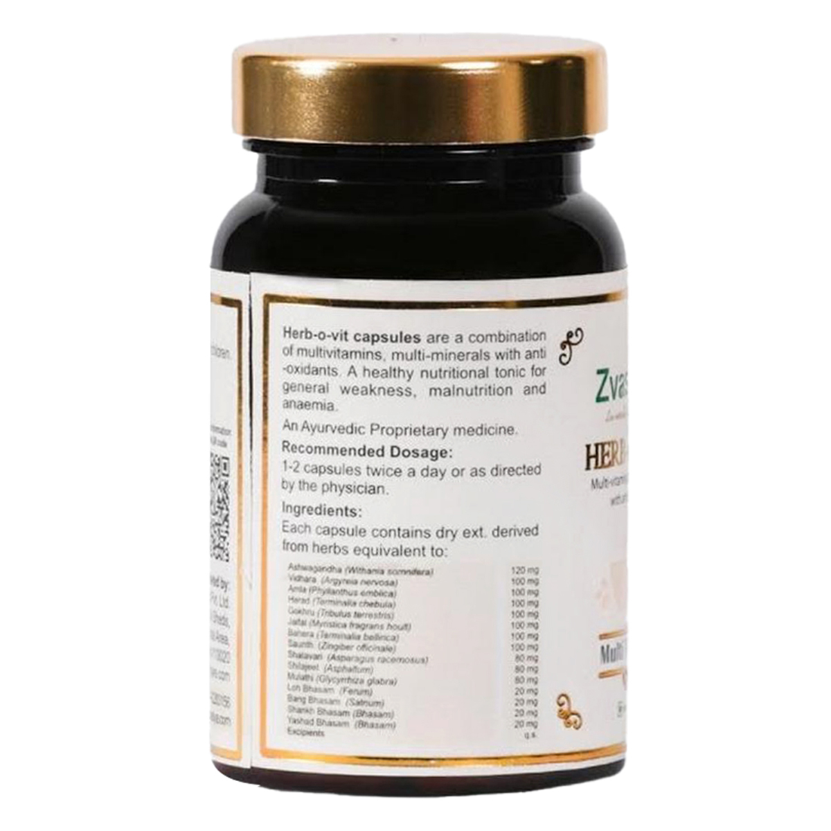 Zvasya Herb-O-Vit Multi Vitamin, 60 Capsules, Pack of 1 Zvasya Herb-O-Vit Multi Vitamin, 60 Capsules, Pack of 1