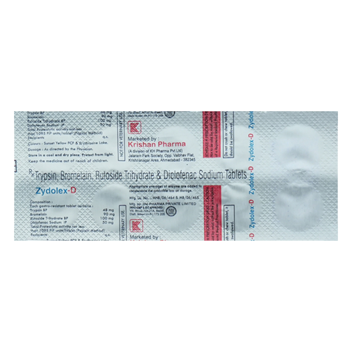 Zydolex-D Tablet 10's, Pack of 10 Zydolex-D Tablet 10's, Pack of 10