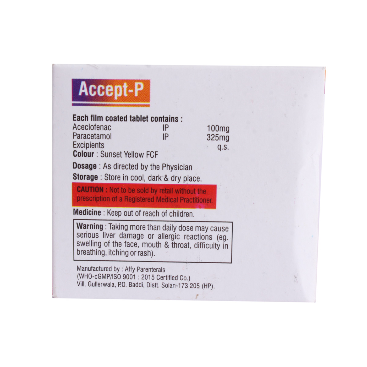 Accept P Tablet 10's, Pack of 10 TabletS Accept P Tablet 10's, Pack of 10 TabletS