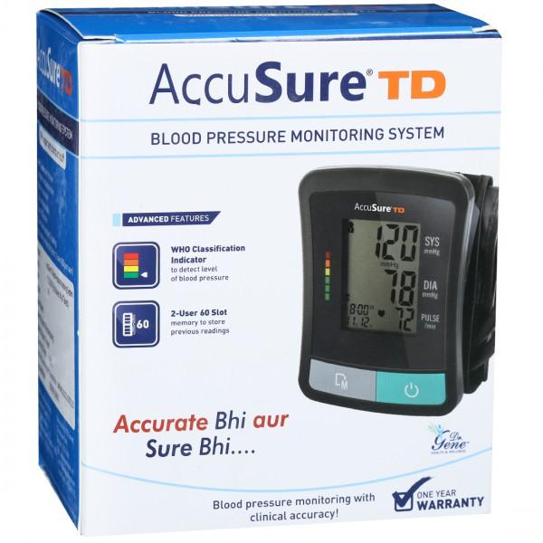 Accusure TD Blood Pressure Monitoring System, 1 Count, Pack of 1 Accusure TD Blood Pressure Monitoring System, 1 Count, Pack of 1