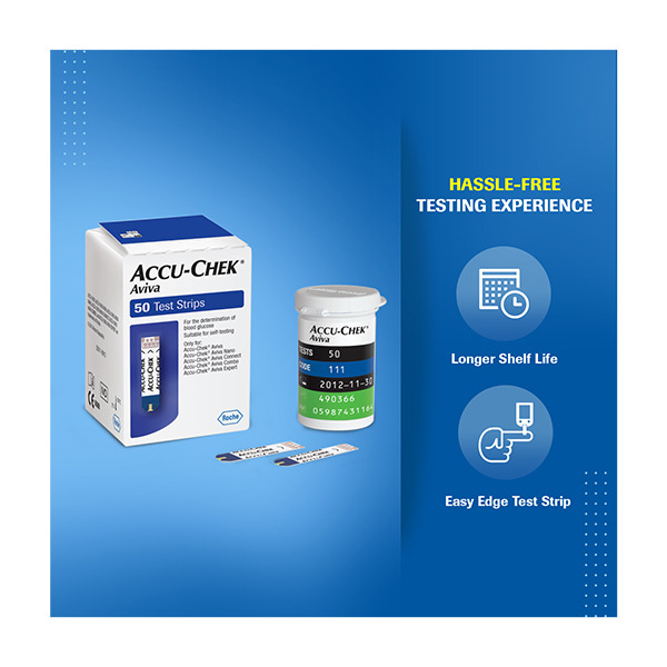 AccuChek Aviva Test Strips, 50 Count Price, Uses, Side Effects, Composition Apollo Pharmacy