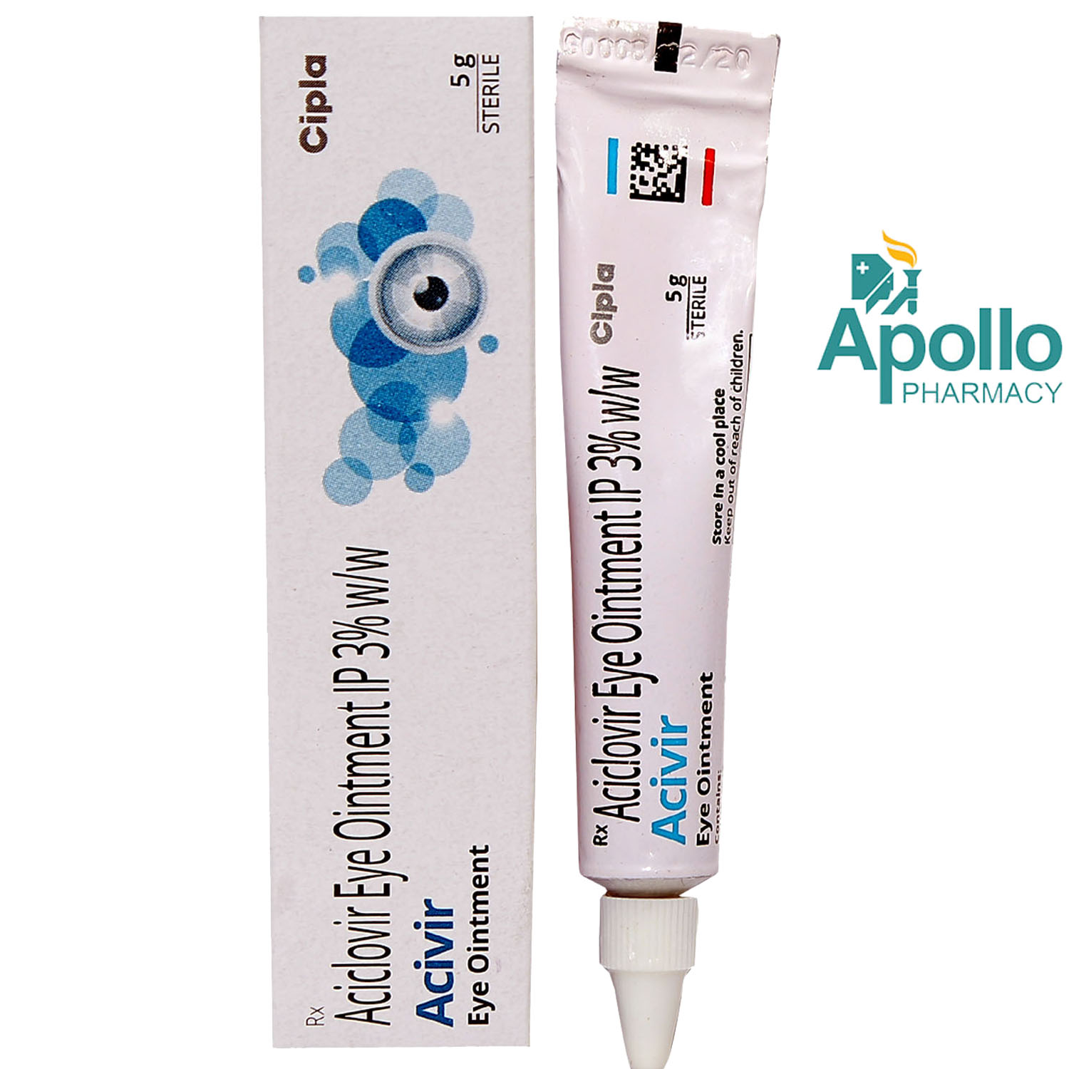 Acivir Eye Ointment 5 gm, Pack of 1 EYE OINTMENT Acivir Eye Ointment 5 gm, Pack of 1 EYE OINTMENT