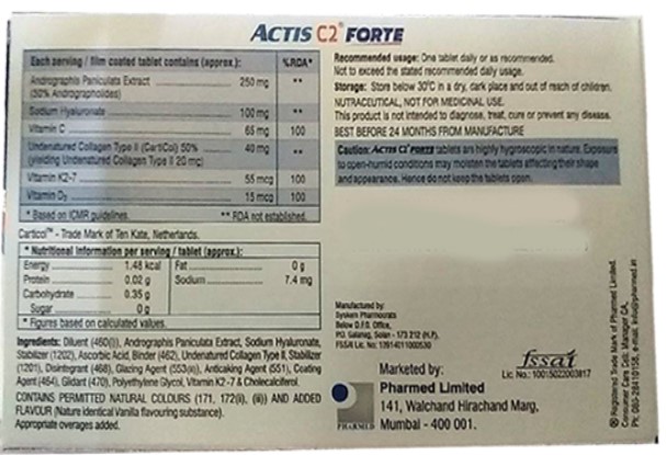 Actis C2 Forte Tablet 10's, Pack of 10 Actis C2 Forte Tablet 10's, Pack of 10