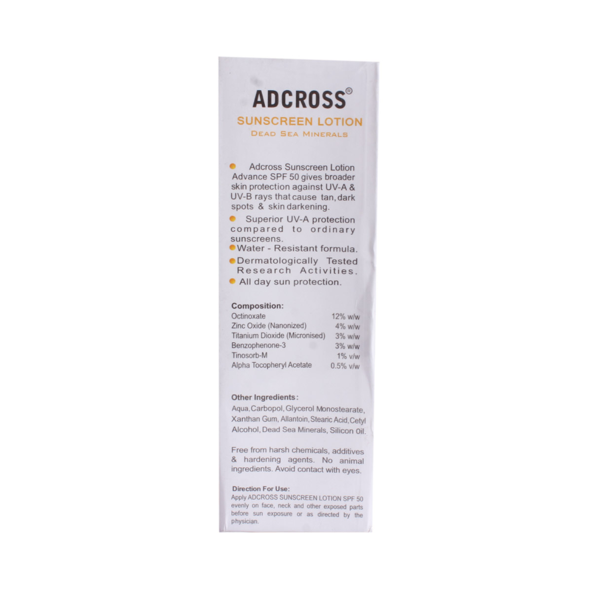 Adcross Spf 50 Lotion 75 ml, Pack of 1 Adcross Spf 50 Lotion 75 ml, Pack of 1