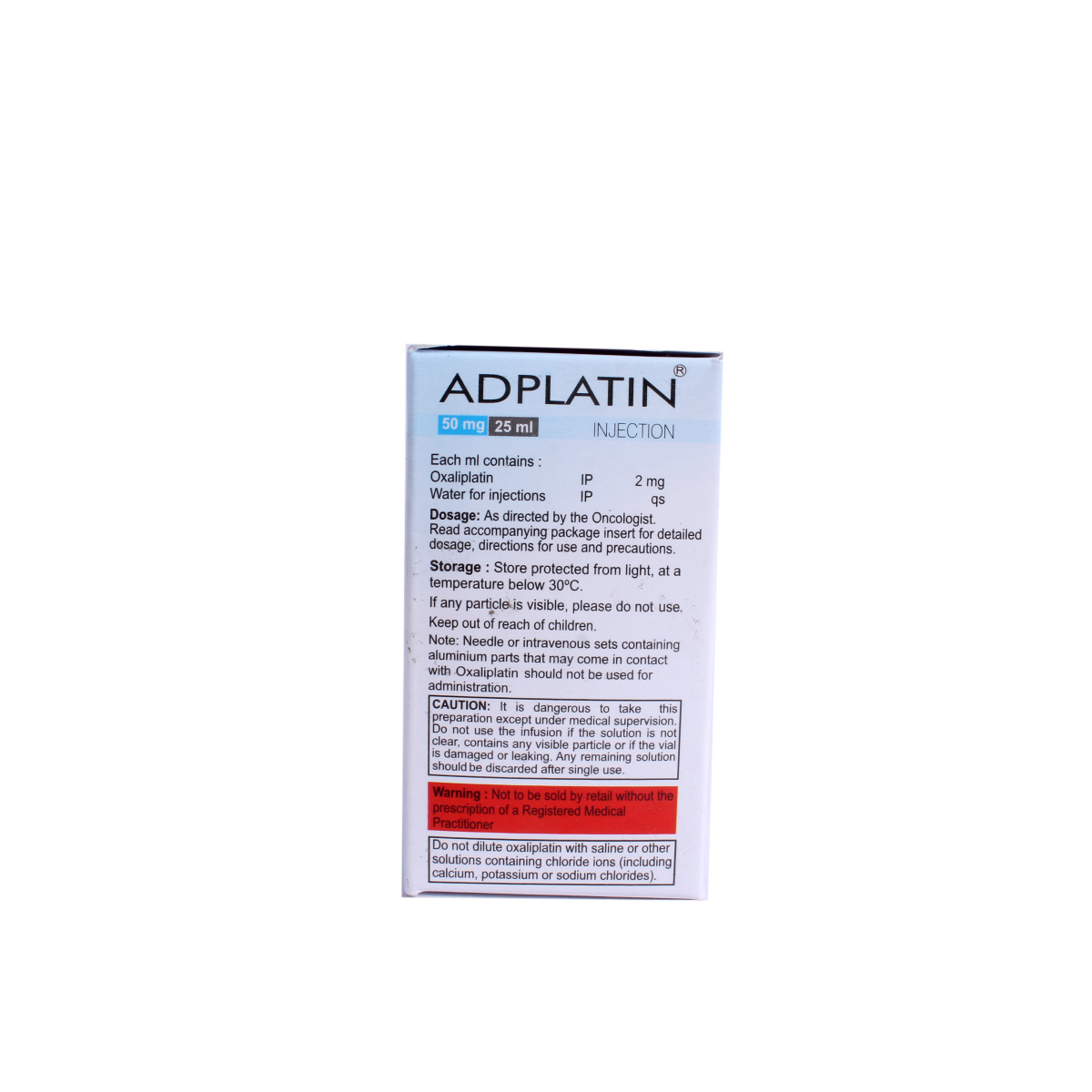 Adplatin Inj - 50Mg/25Ml, Pack of 1 Injection Adplatin Inj - 50Mg/25Ml, Pack of 1 Injection