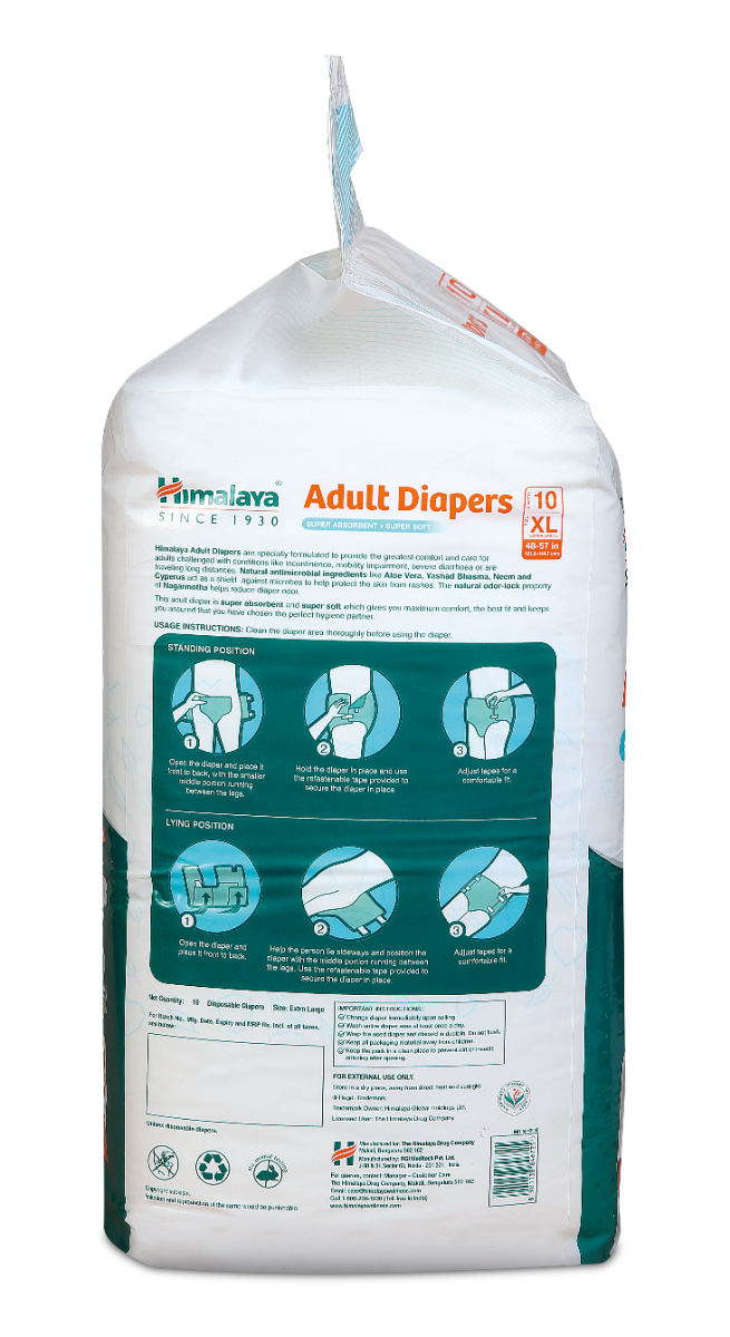 Himalaya Adult Diapers XL, 10 Count, Pack of 1 Himalaya Adult Diapers XL, 10 Count, Pack of 1
