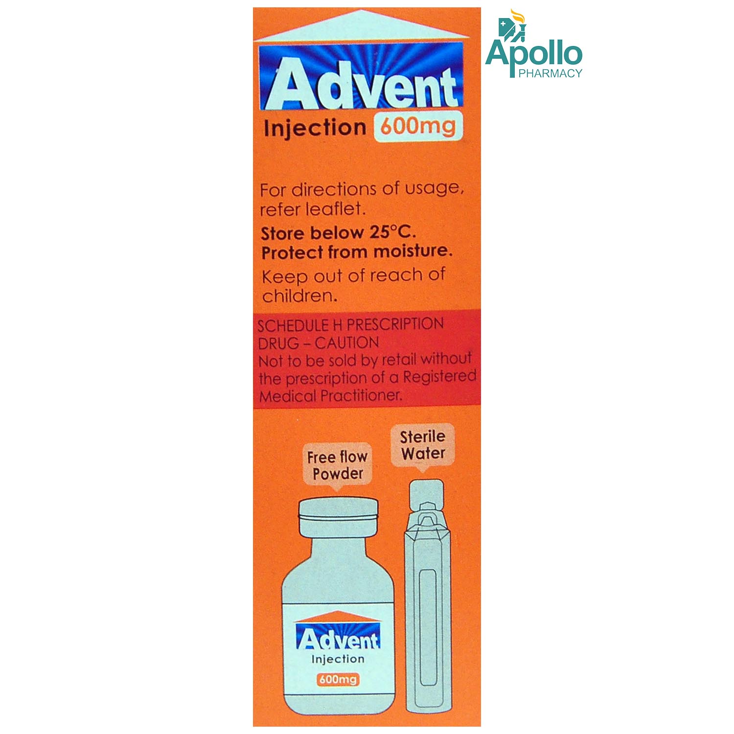 Advent 600 mg Injection 1's, Pack of 1 Injection Advent 600 mg Injection 1's, Pack of 1 Injection