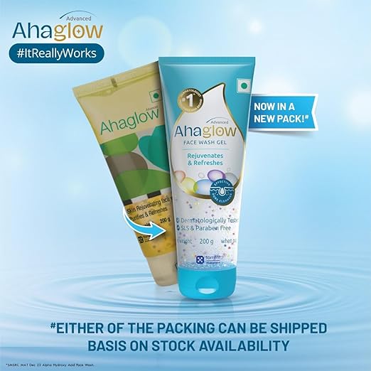 Ahaglow Skin Rejuvenating Face Wash Gel 200 gm | Removes Dead Skin Cells | Rejuventes & Refreshes, Pack of 1 Gel Ahaglow Skin Rejuvenating Face Wash Gel 200 gm | Removes Dead Skin Cells | Rejuventes & Refreshes, Pack of 1 Gel