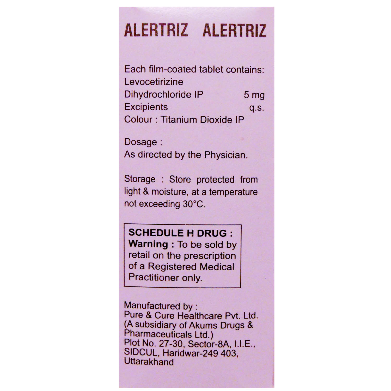 Alertriz 5 mg Tablet 10's, Pack of 10 TabletS Alertriz 5 mg Tablet 10's, Pack of 10 TabletS