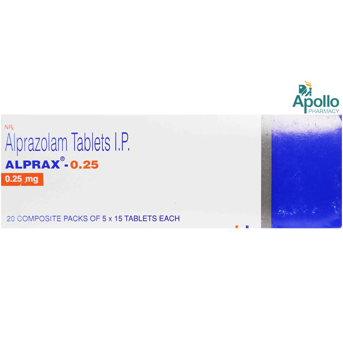 Buy Alprax 0.25 Tablet 15's Online