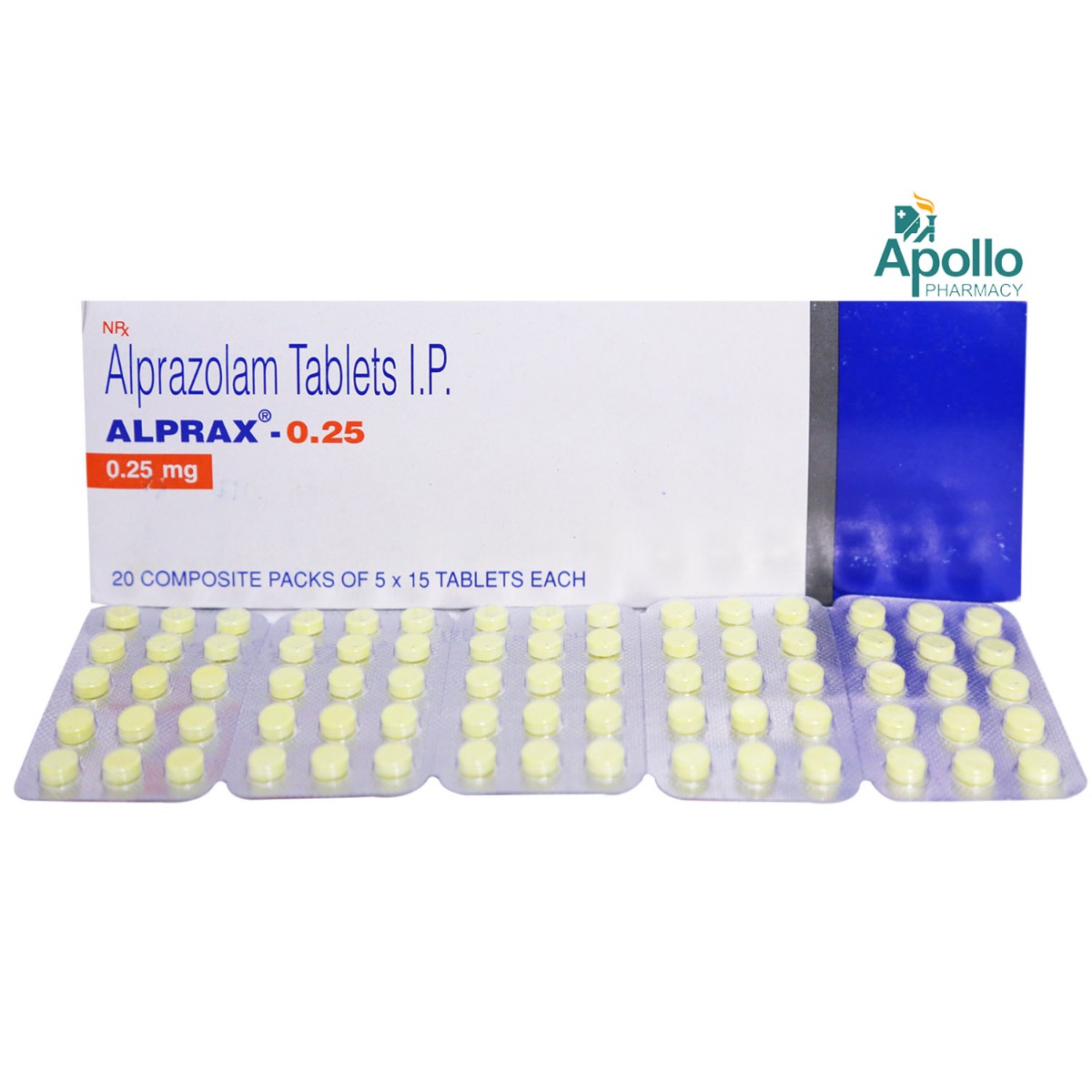 Alprax 0.25 Tablet 15's, Pack of 15 TABLETS Alprax 0.25 Tablet 15's, Pack of 15 TABLETS