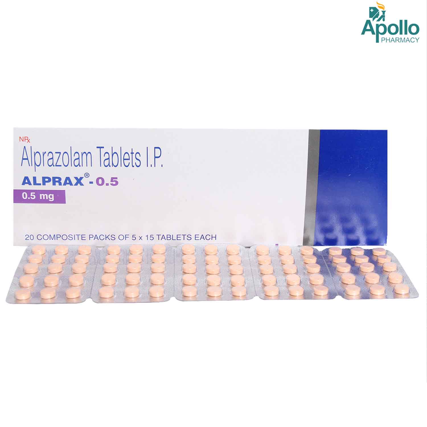 Alprax 0.5 Tablet 15's, Pack of 15 TABLETS Alprax 0.5 Tablet 15's, Pack of 15 TABLETS