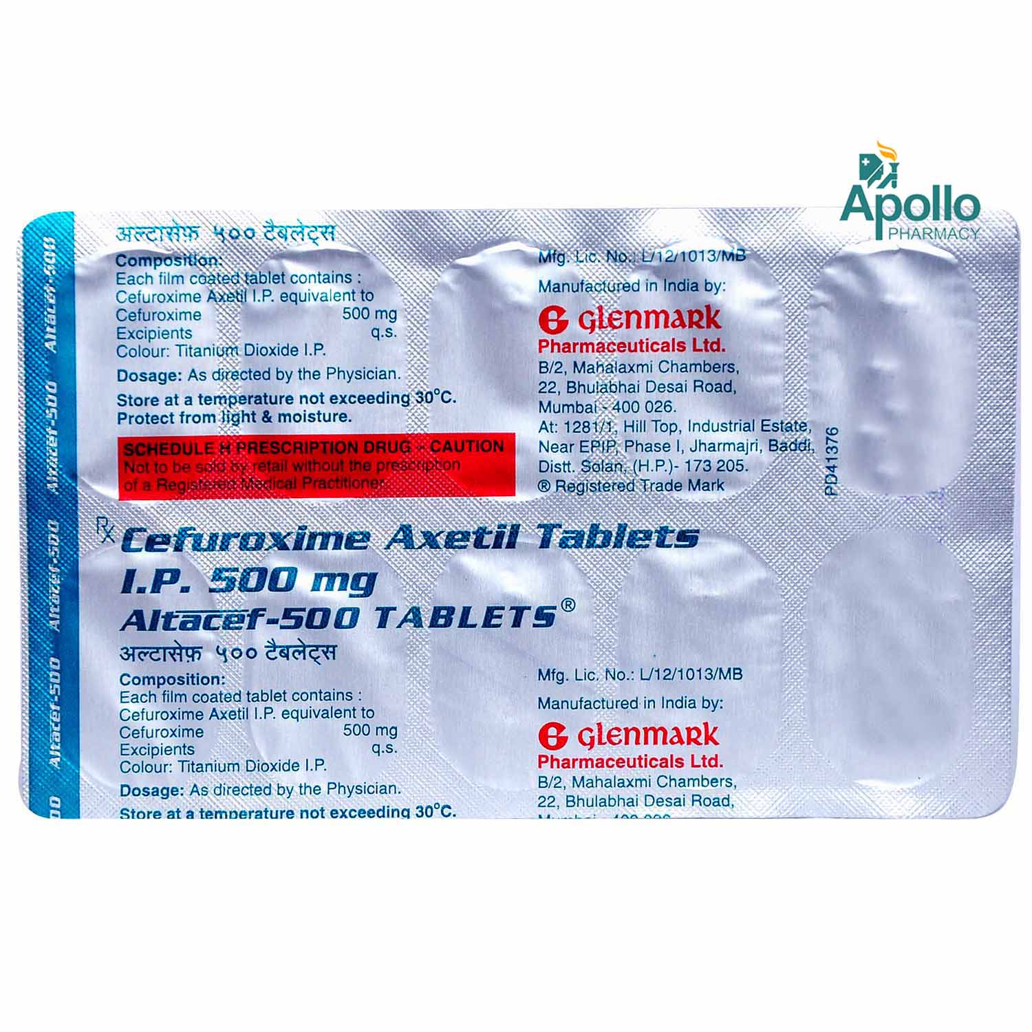Altacef-500 Tablet 10's, Pack of 10 TABLETS Altacef-500 Tablet 10's, Pack of 10 TABLETS