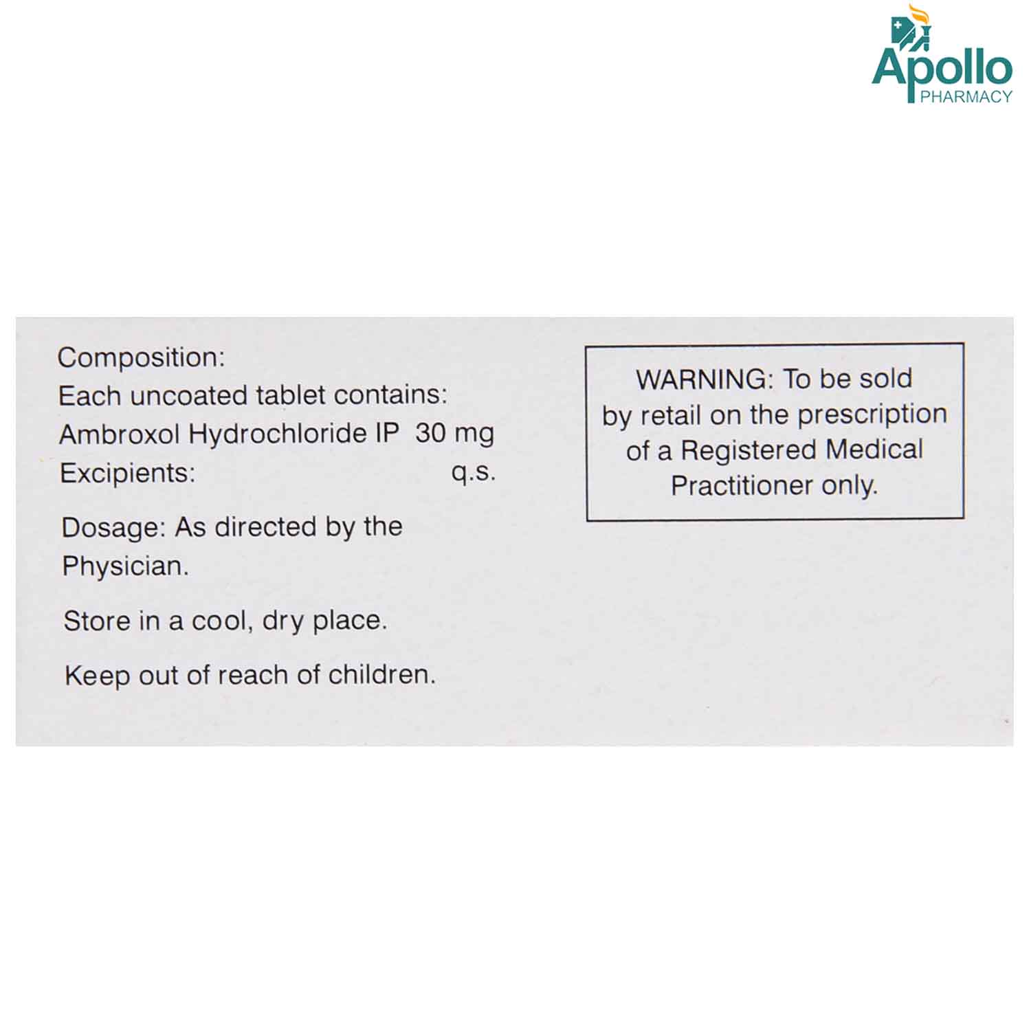 Ambrodil Tablet 10's, Pack of 10 TabletS Ambrodil Tablet 10's, Pack of 10 TabletS