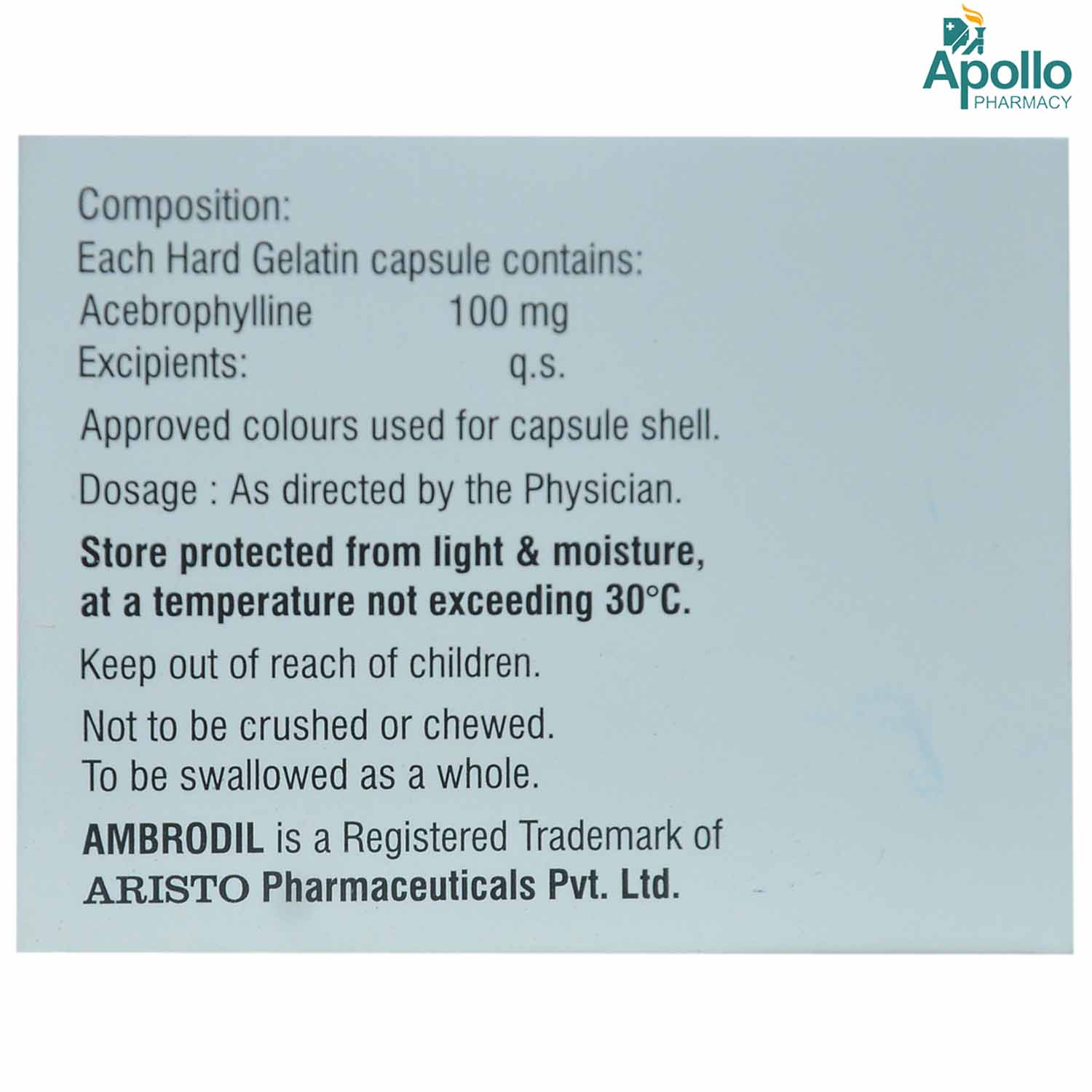 Ambrodil XP Capsule 10's, Pack of 10 CapsuleS Ambrodil XP Capsule 10's, Pack of 10 CapsuleS
