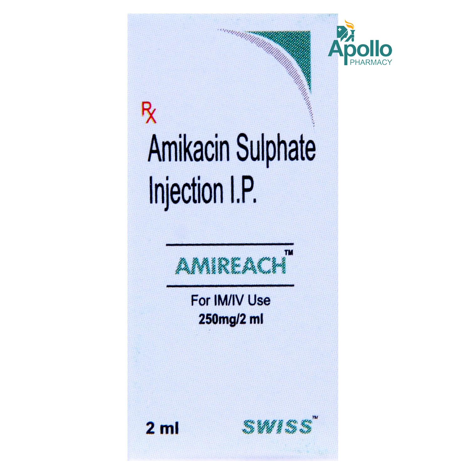 Amireach 250mg Injection 2ml, Pack of 1 Injection Amireach 250mg Injection 2ml, Pack of 1 Injection