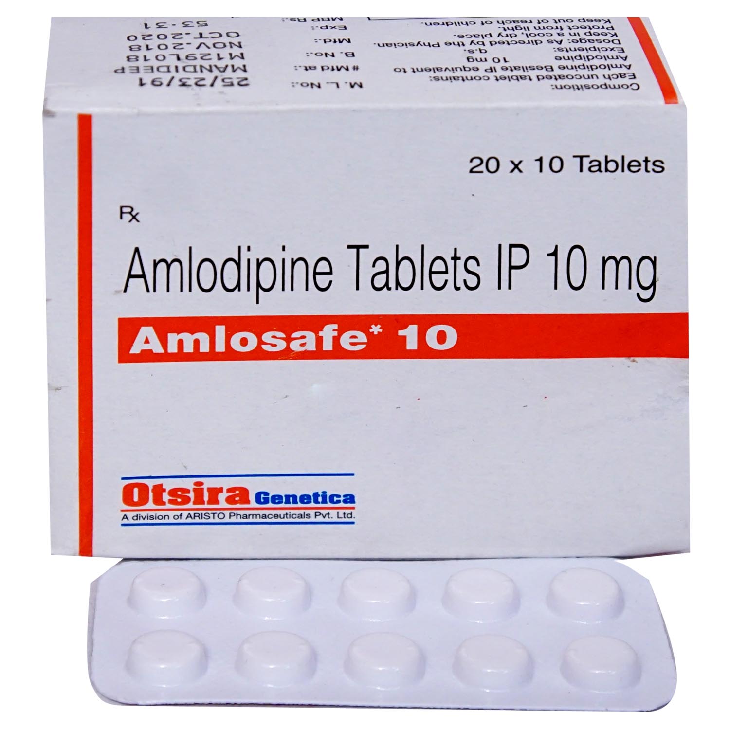 Amlosafe 10 Tablet 10's, Pack of 10 TABLETS Amlosafe 10 Tablet 10's, Pack of 10 TABLETS