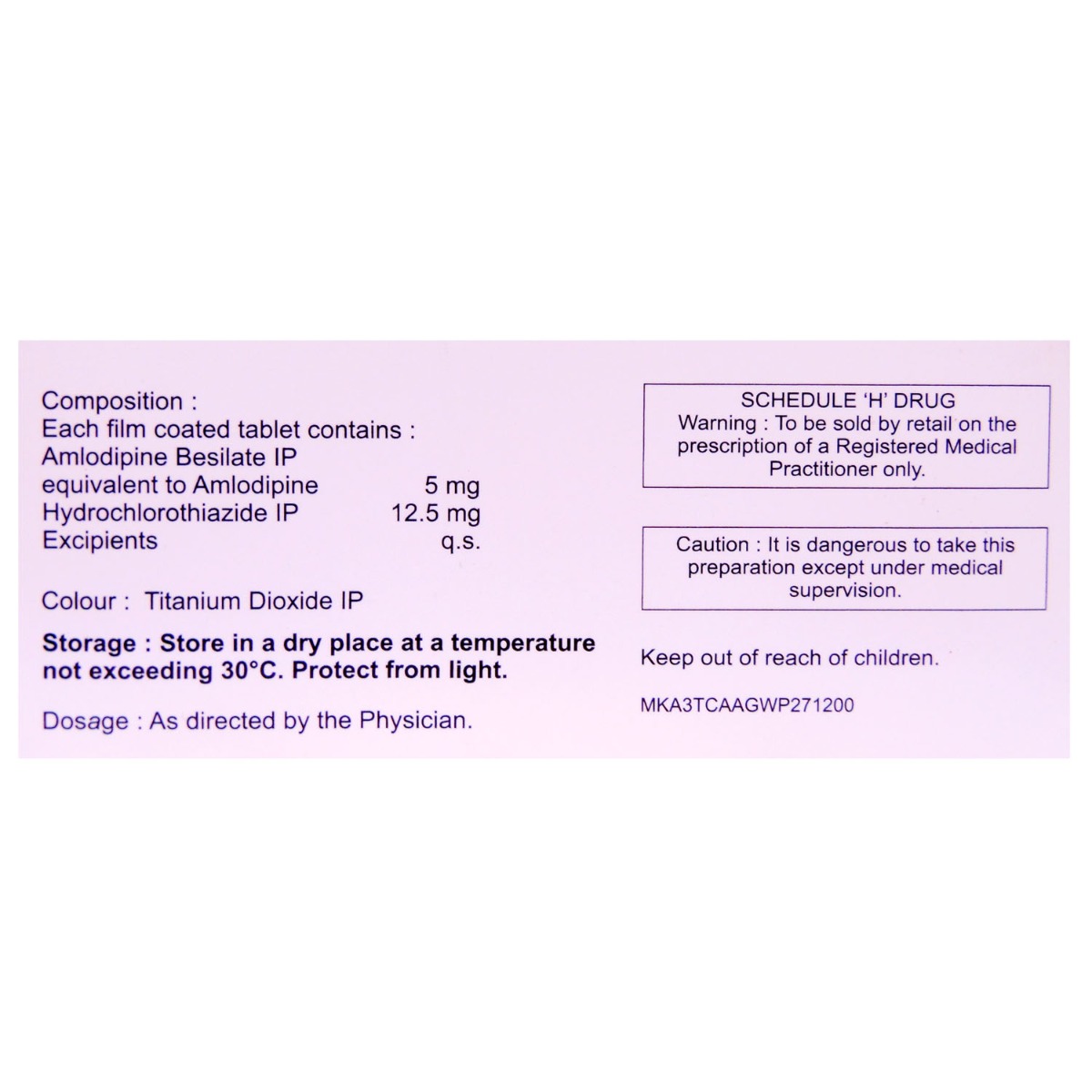 Amlokind H Tablet 10's, Pack of 10 TABLETS Amlokind H Tablet 10's, Pack of 10 TABLETS