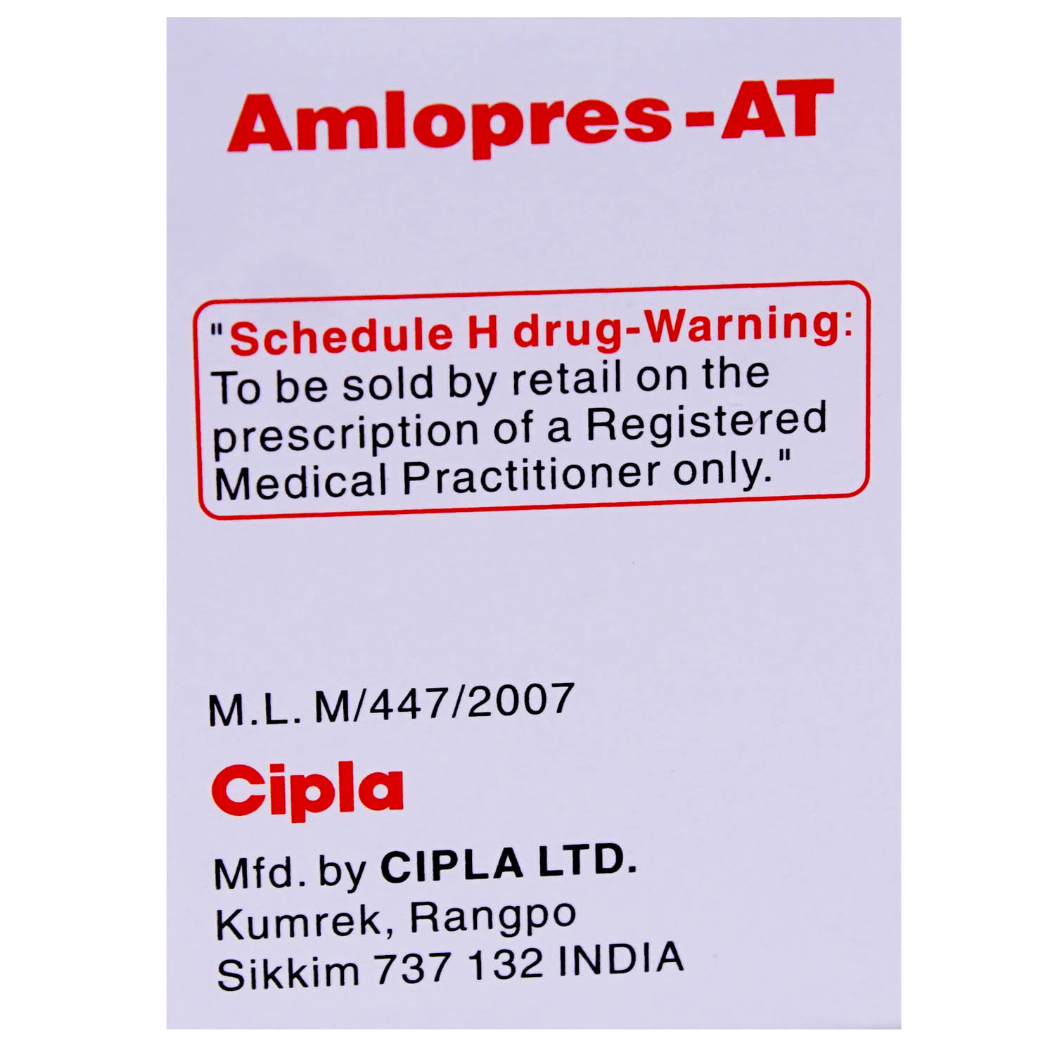 Amlopres-AT Tablet 30's, Pack of 30 TABLETS Amlopres-AT Tablet 30's, Pack of 30 TABLETS
