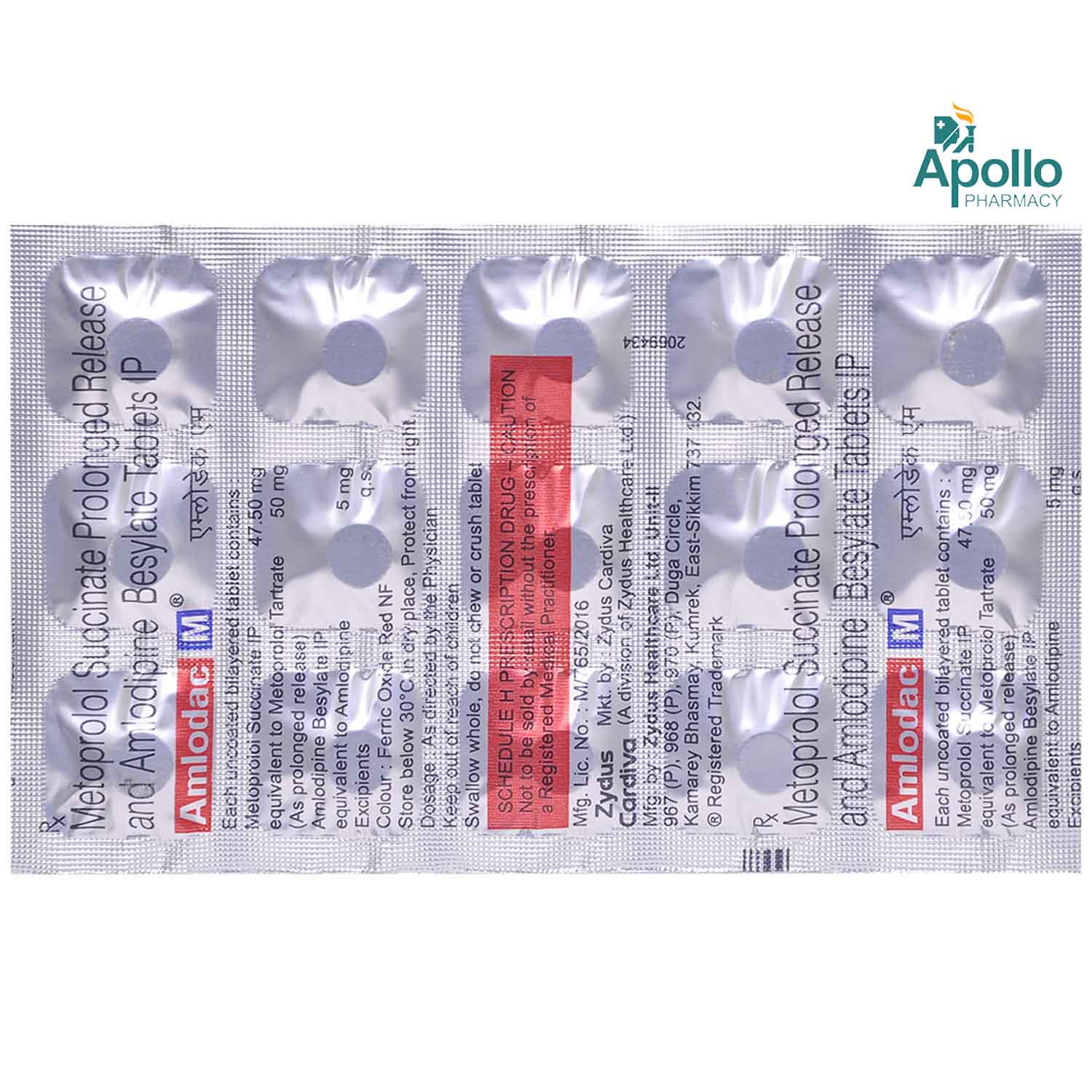 Amlodac M Tablet 15's, Pack of 15 TABLETS Amlodac M Tablet 15's, Pack of 15 TABLETS