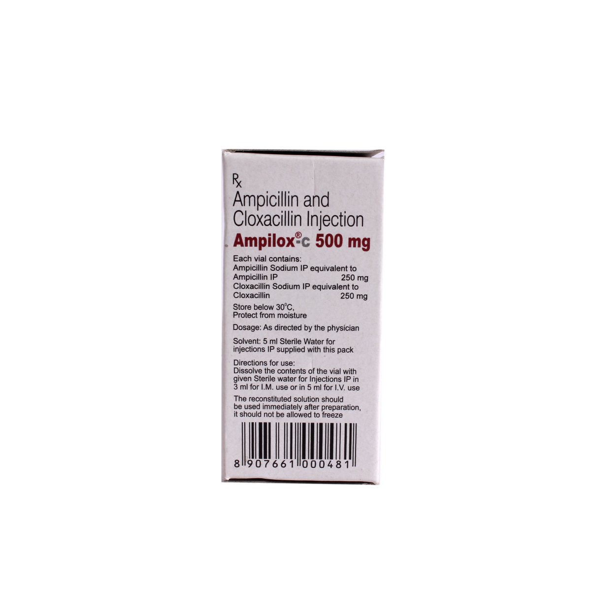 Ampilox C 500 mg Injection 1's, Pack of 1 Injection Ampilox C 500 mg Injection 1's, Pack of 1 Injection