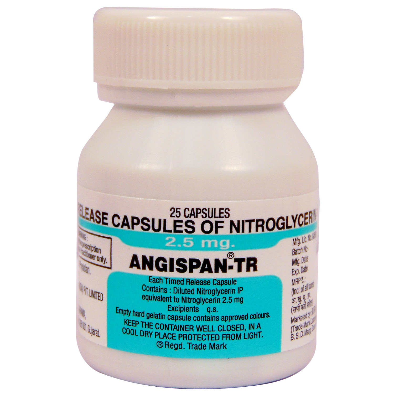 Buy Angispan-TR 2.5 mg Capsule 25's Online