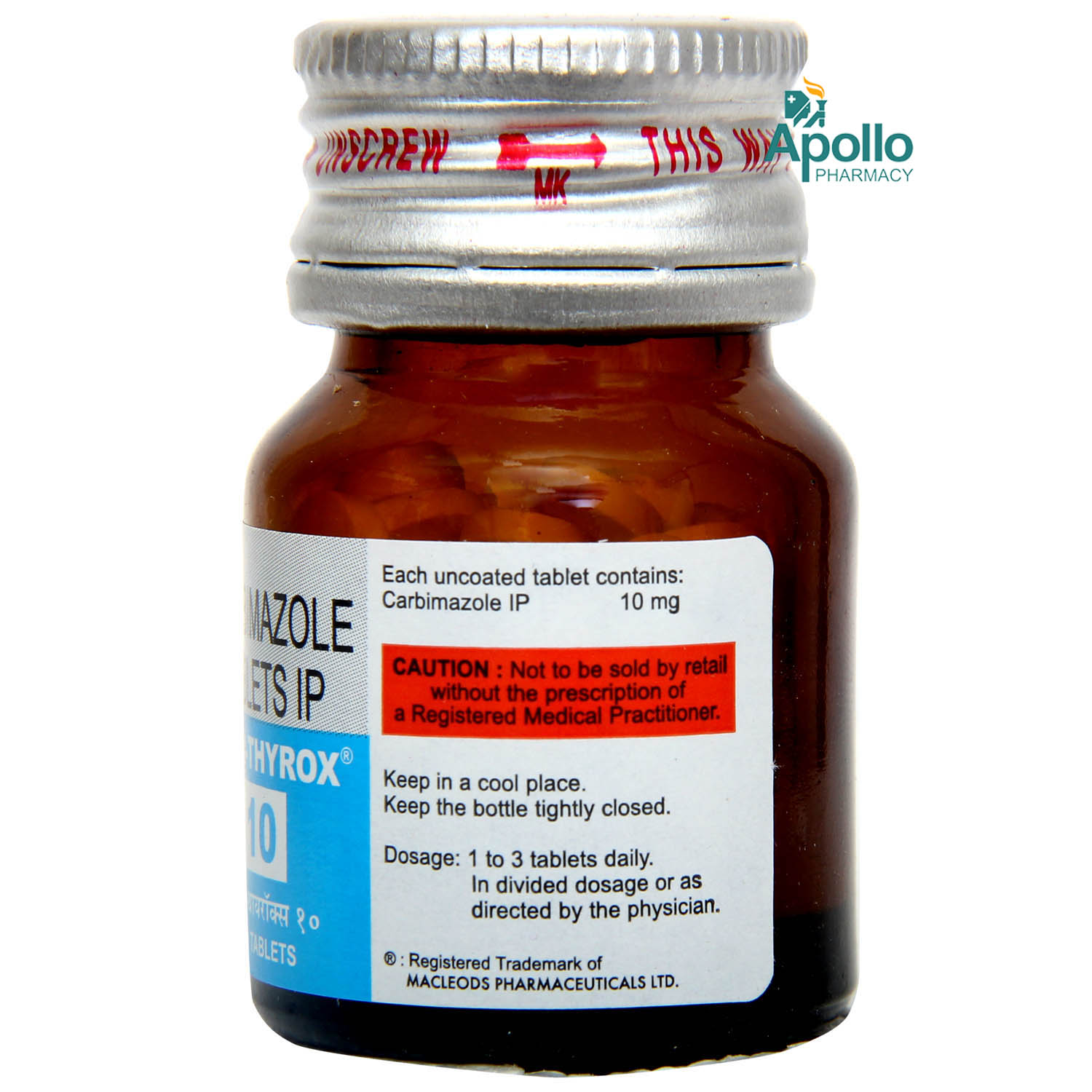 Anti Thyrox 10 Tablet 100's, Pack of 1 TABLET Anti Thyrox 10 Tablet 100's, Pack of 1 TABLET