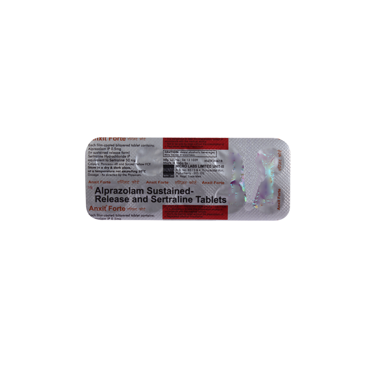 Anxit Forte Tablet 10's, Pack of 10 TABLETS Anxit Forte Tablet 10's, Pack of 10 TABLETS