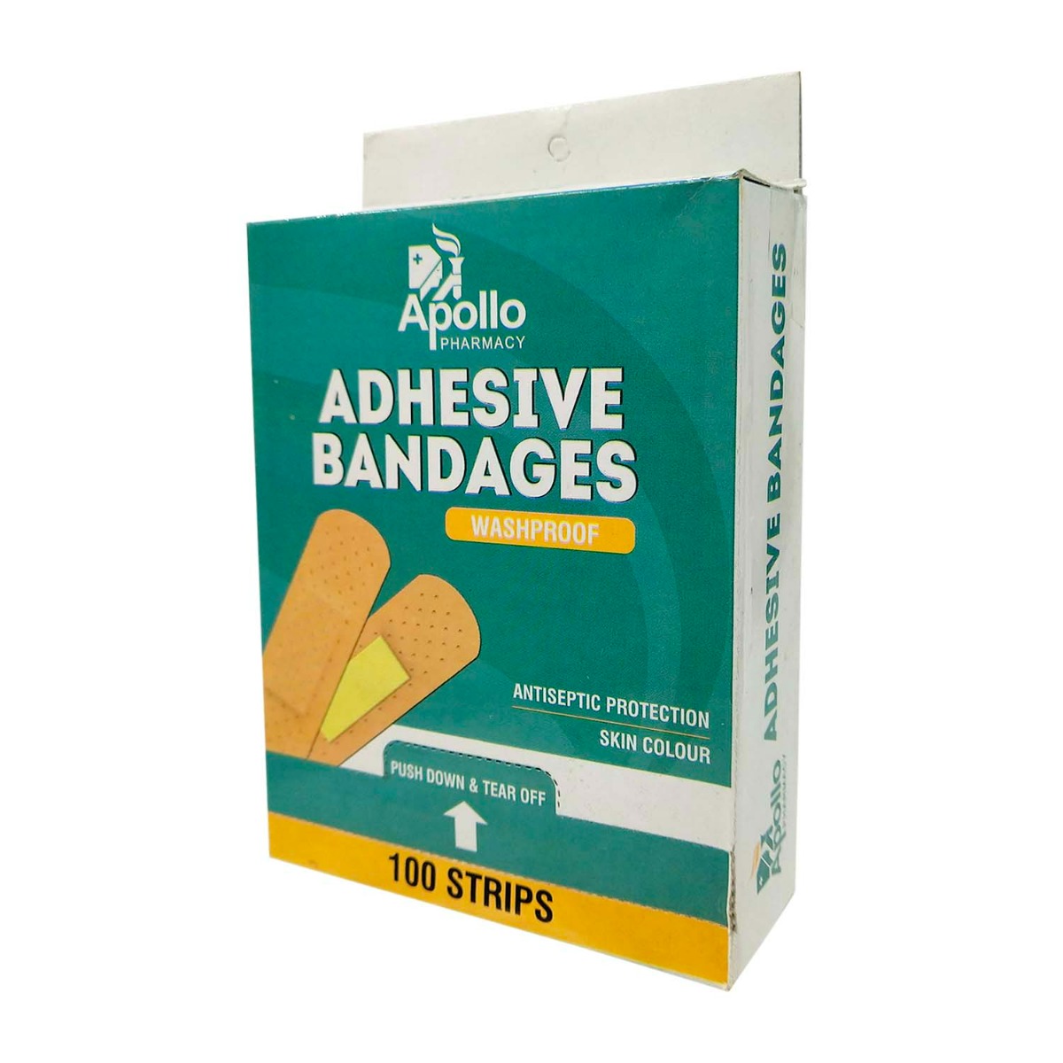 Apollo Pharmacy Adhesive Bandages, 100 Count, Pack of 100 Apollo Pharmacy Adhesive Bandages, 100 Count, Pack of 100