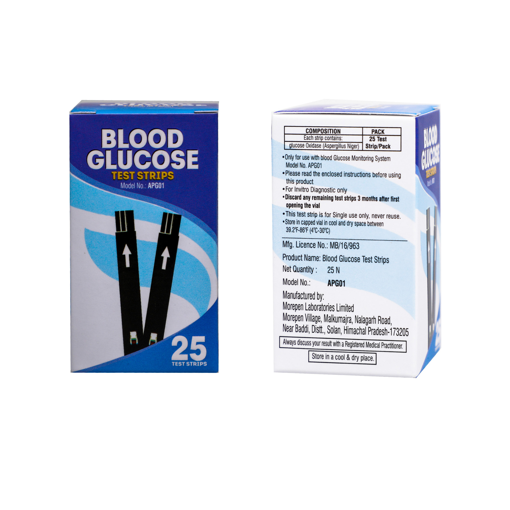 Apollo Pharmacy Blood Glucose 25 Test Strips + 25 Lancets, 1 kit Price