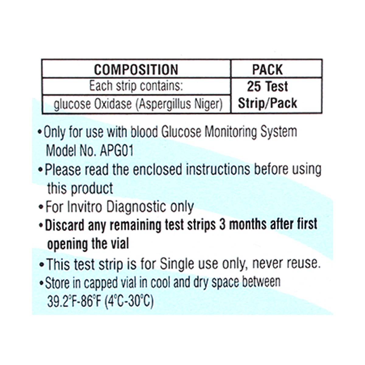 Apollo Pharmacy Blood Glucose 25 Test Strips + 25 Lancets, 1 kit Price