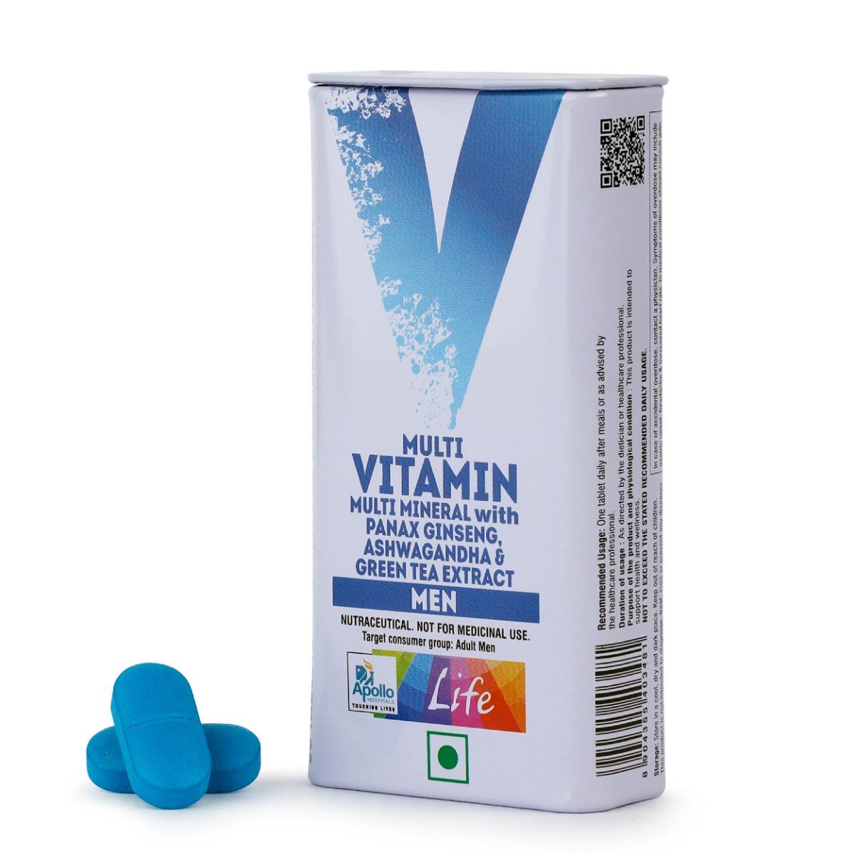 Apollo Life Multi Vitamin Tablet for Men, 30 Tablets, Pack of 1 Apollo Life Multi Vitamin Tablet for Men, 30 Tablets, Pack of 1