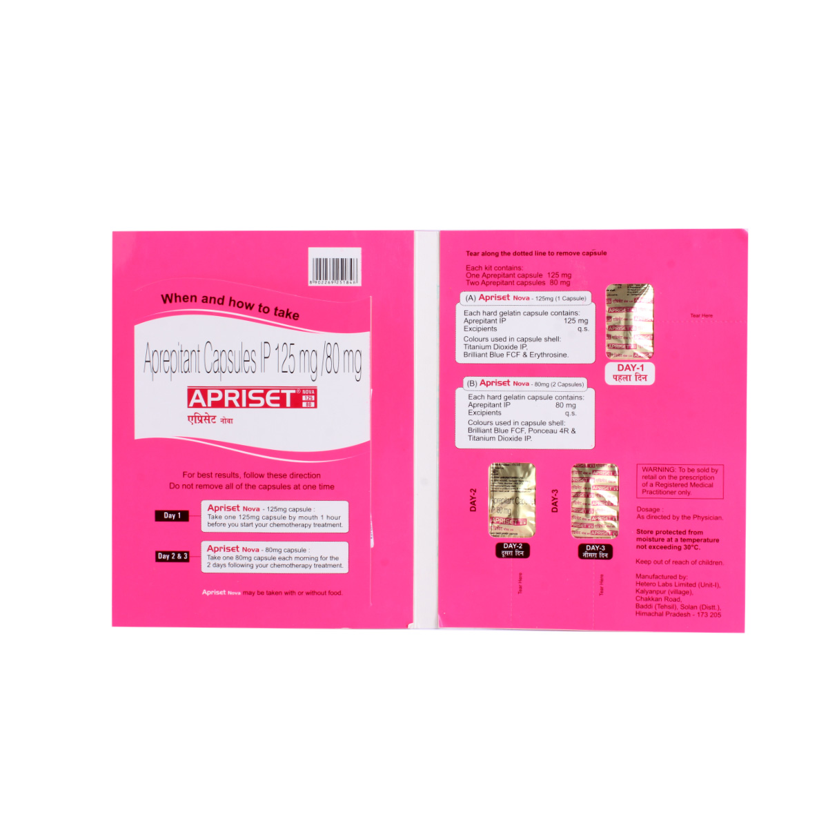 Buy Apriset 125/80 Capsule Kit 3's Online