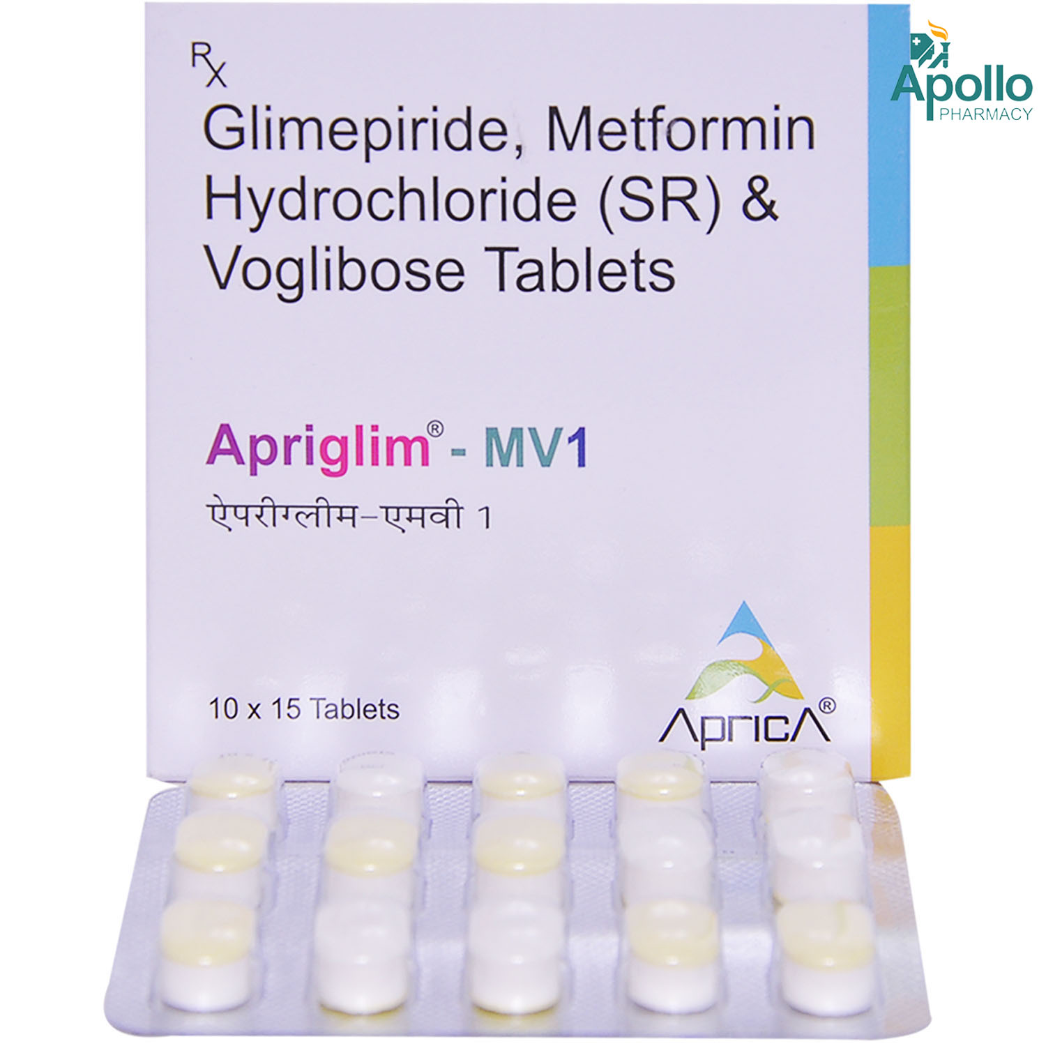 Apriglim-M 1 Tablet 15's, Pack of 15 TabletS Apriglim-M 1 Tablet 15's, Pack of 15 TabletS