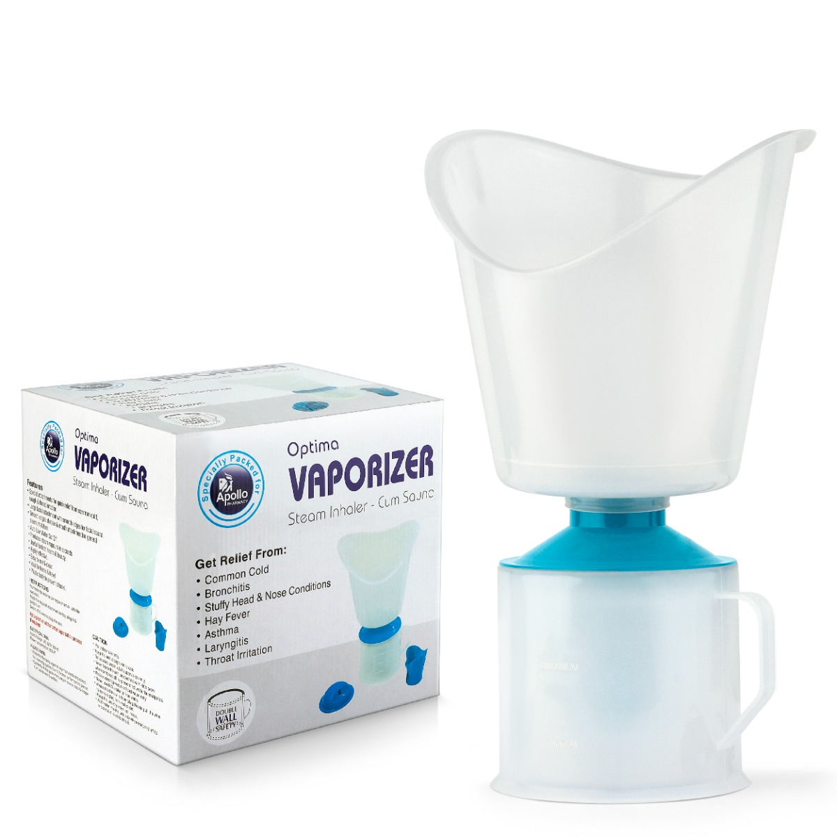 Apollo Pharmacy Steam Inhaler Vaporizer, 1 Count, Pack of 1