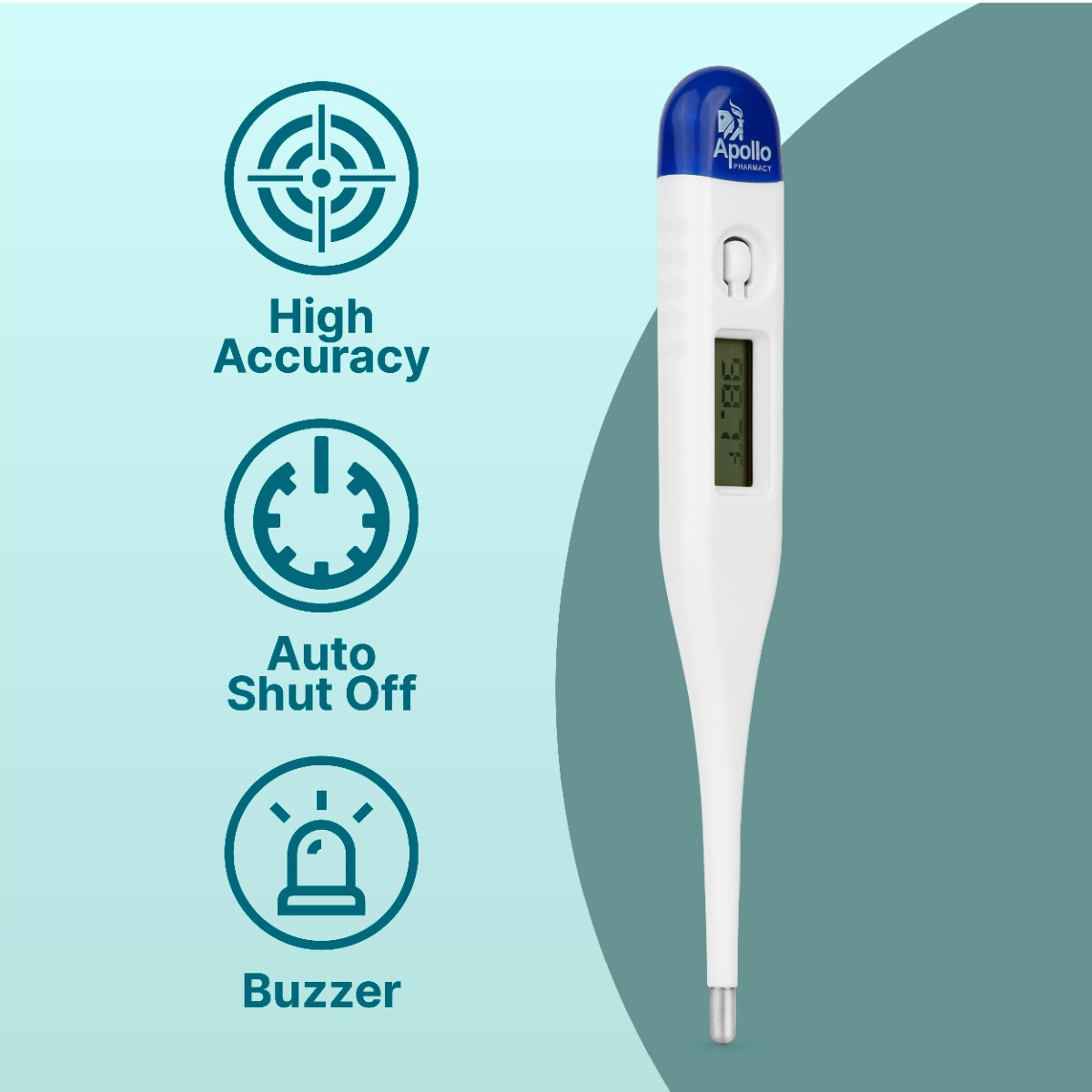 Apollo Pharmacy Digital Thermometer, 1 Count, Pack of 1 Apollo Pharmacy Digital Thermometer, 1 Count, Pack of 1
