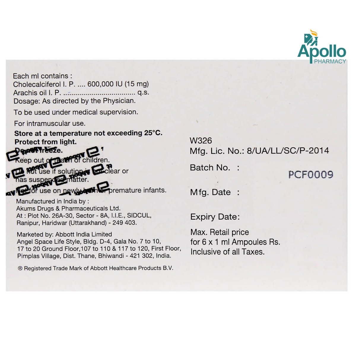 Arachitol 6L Injection 6X1 ml, Pack of 6 Arachitol 6L Injection 6X1 ml, Pack of 6