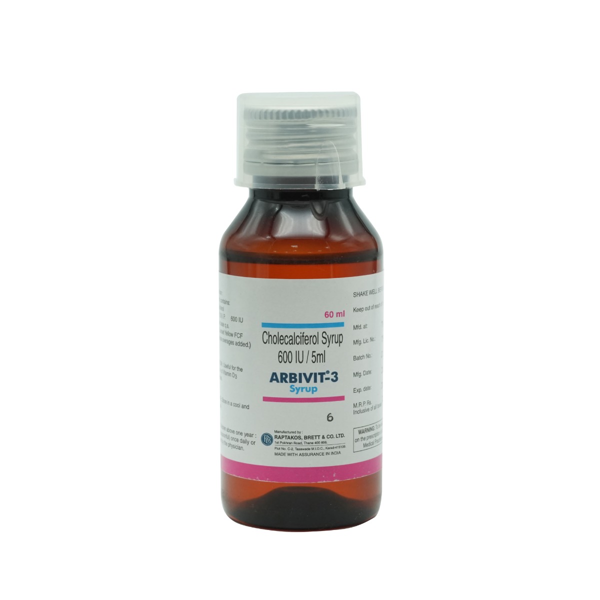 Arbivit 3 Syrup 60 ml, Pack of 1 Arbivit 3 Syrup 60 ml, Pack of 1
