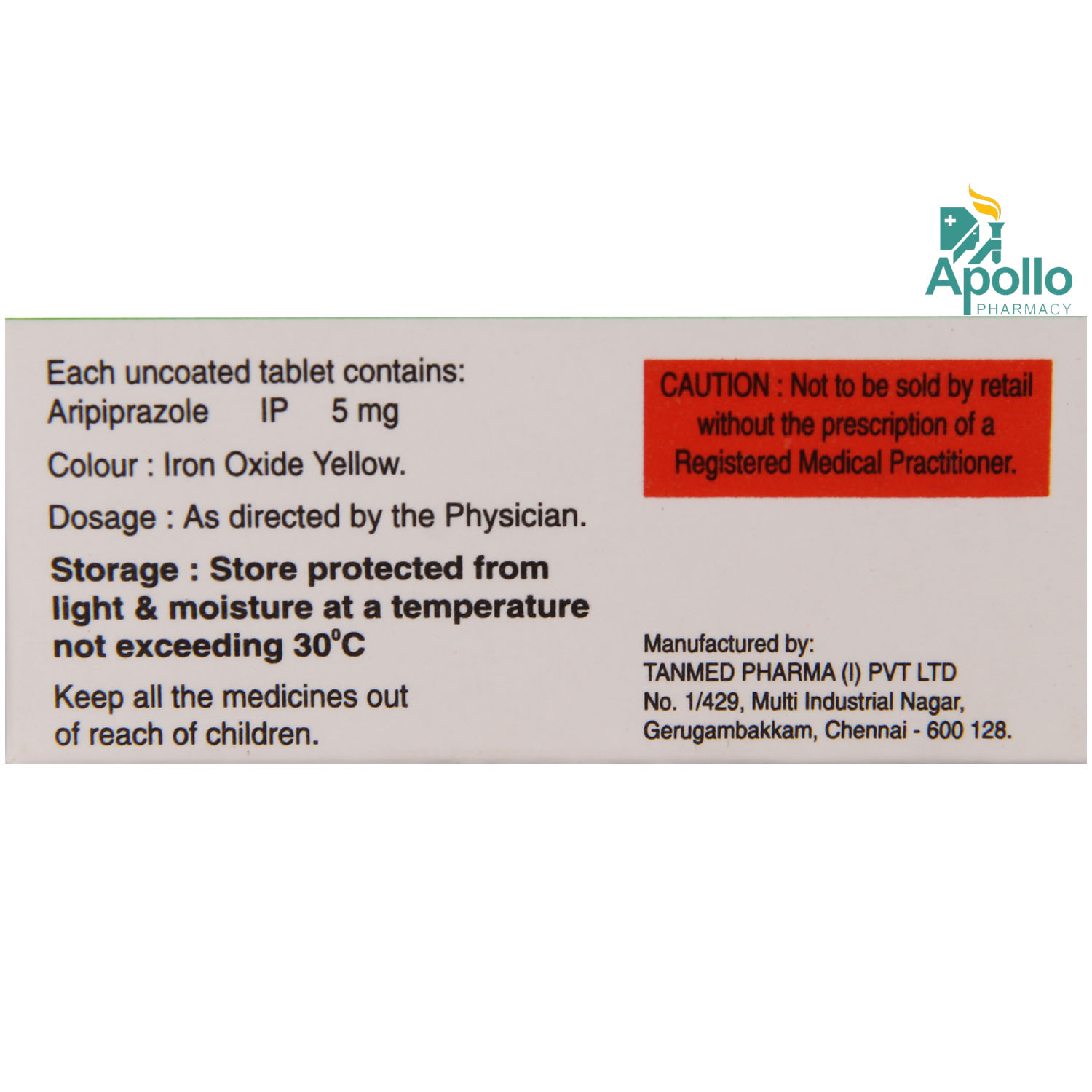 Arifine-5 Tablet 10's, Pack of 10 TABLETS Arifine-5 Tablet 10's, Pack of 10 TABLETS