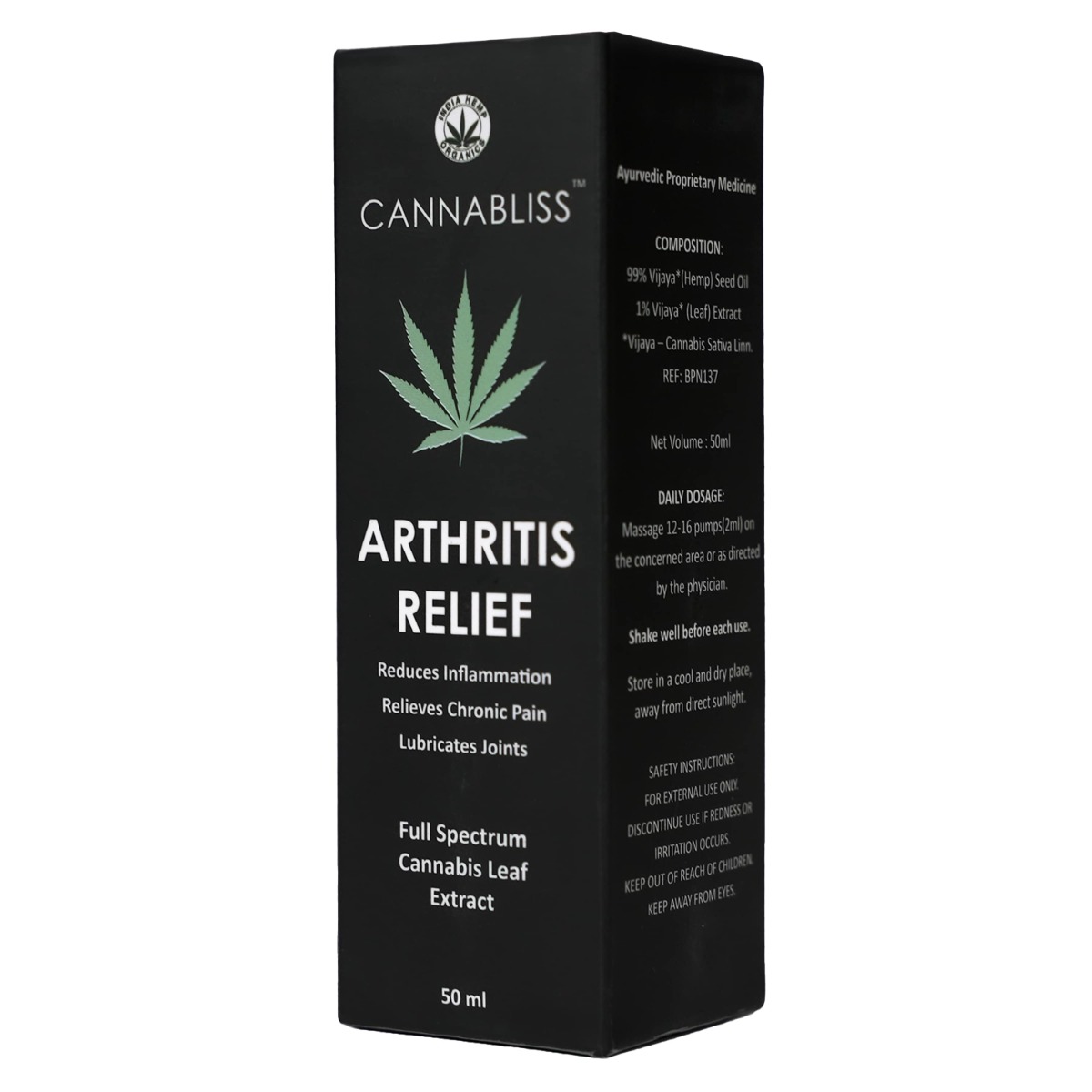Cannabliss Arthritis Relief Oil, 50 ml, Pack of 1 Cannabliss Arthritis Relief Oil, 50 ml, Pack of 1