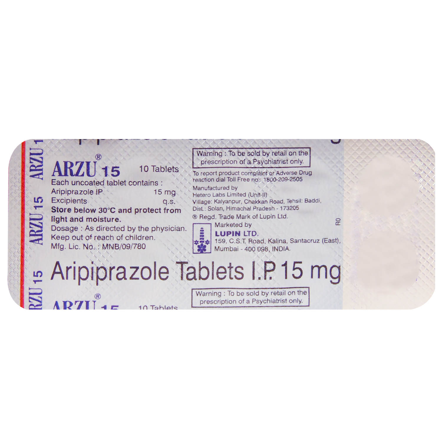 Arzu 15 Tablet 10's, Pack of 10 TABLETS Arzu 15 Tablet 10's, Pack of 10 TABLETS
