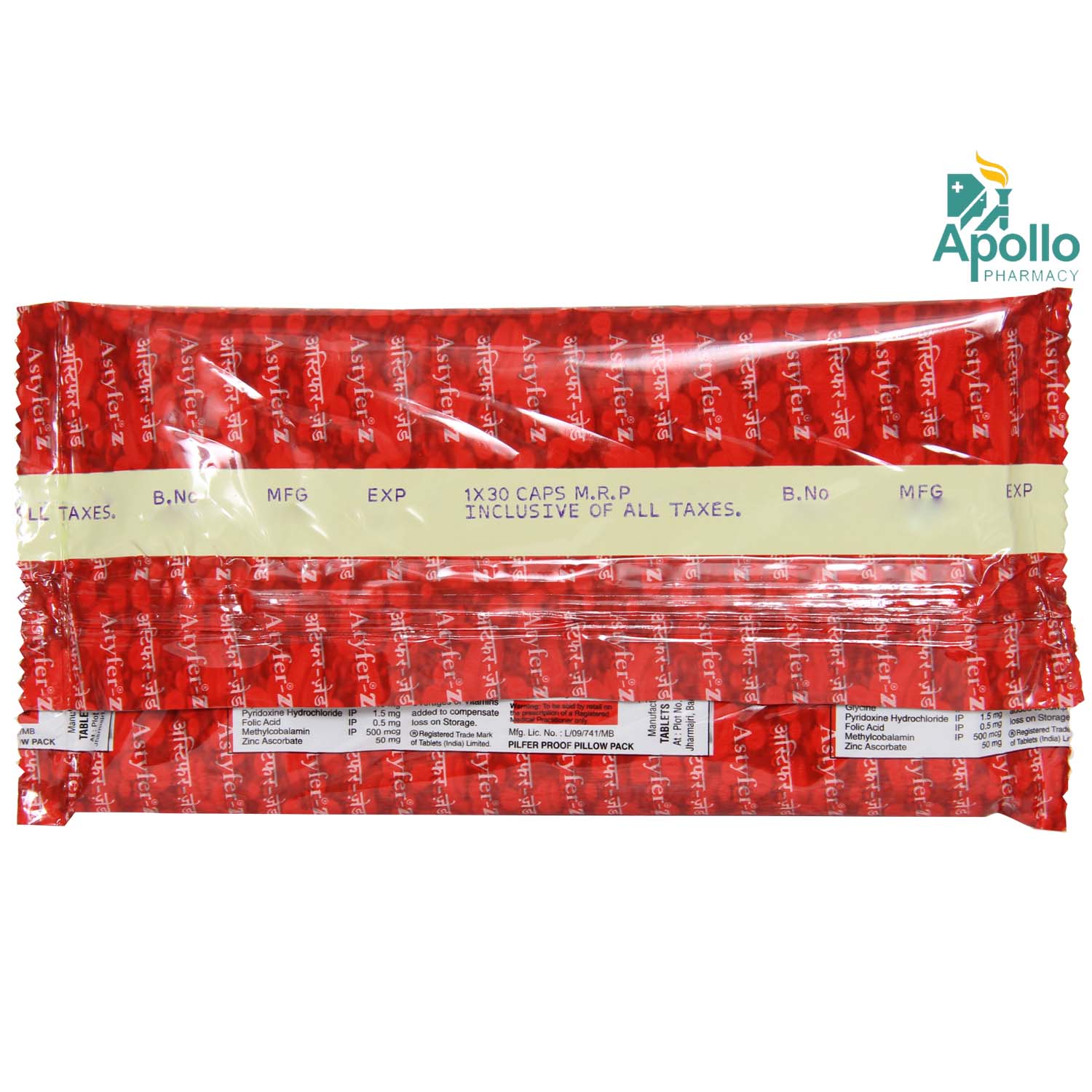 Astyfer-Z Capsule 30's, Pack of 30 CAPSULES Astyfer-Z Capsule 30's, Pack of 30 CAPSULES